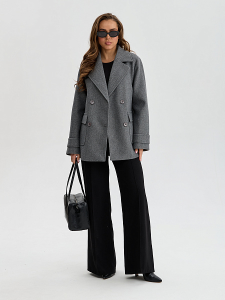 Пальто LAWINTER  модель 85698, цвет Светло-серый