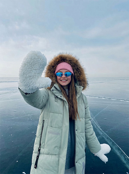 Куртка для девочки зимняя BRITT, мята, модель 63832
