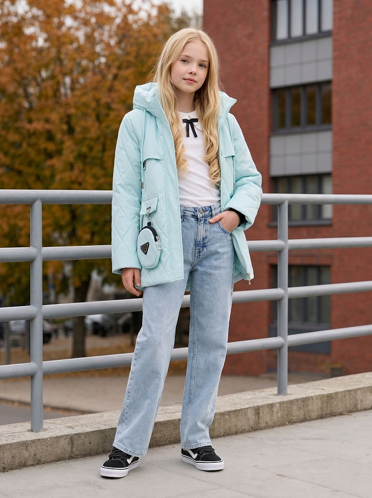 Куртка для девочки демисезонная BRITT, мята, модель 63239