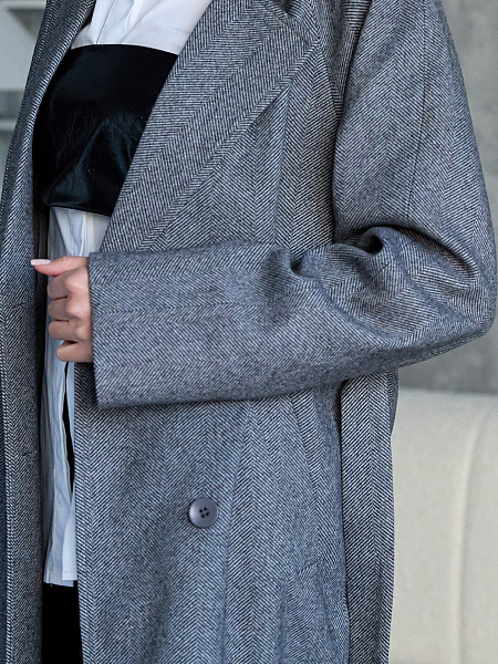 Пальто LAWINTER  модель 84867, цвет Темно-серый