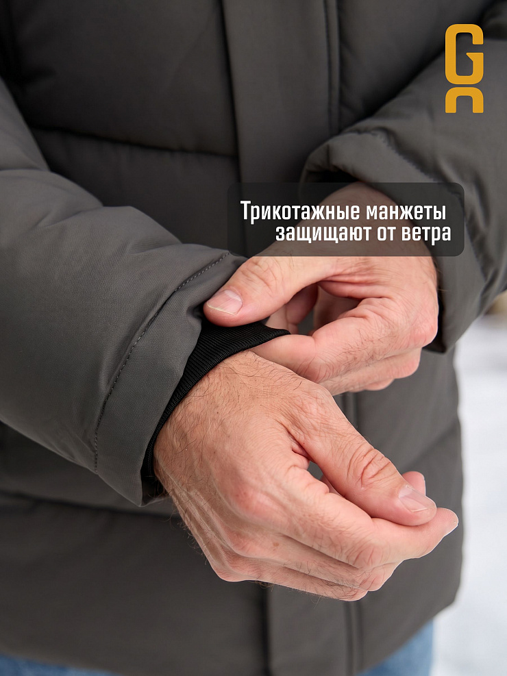 Пуховик мужской зимний GRIZMAN, графит, модель 71222