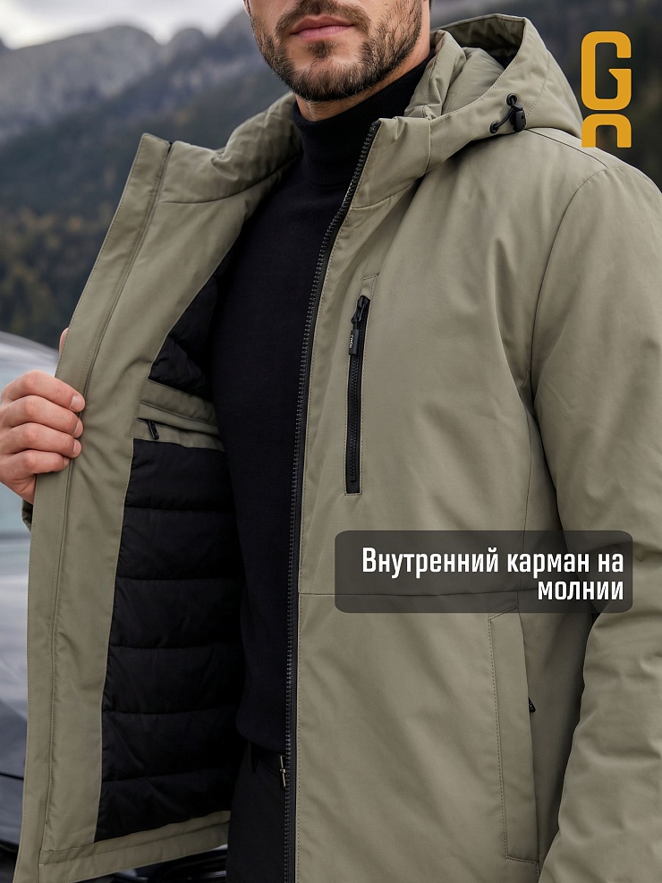 Куртка мужская демисезонная GRIZMAN, светлый хаки, модель 70479