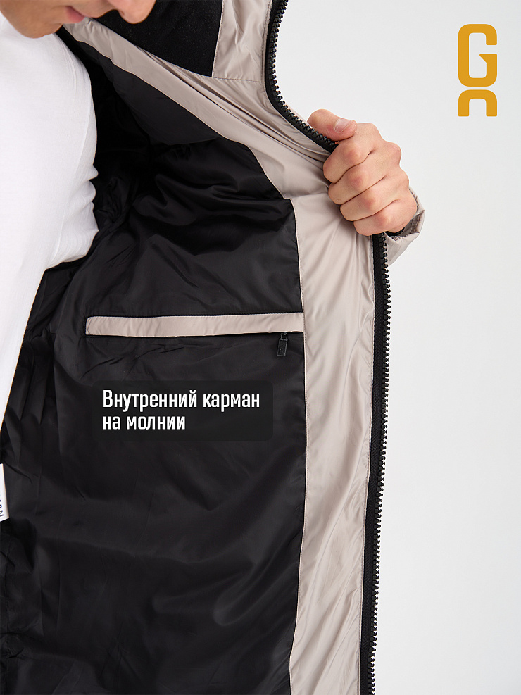Куртка мужская зимняя GRIZMAN, светло-серая, модель 75572