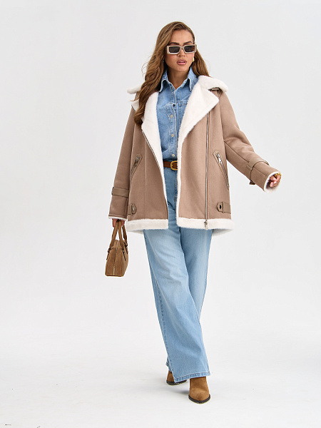 Дубленка LAWINTER  модель 35667, цвет Мокко