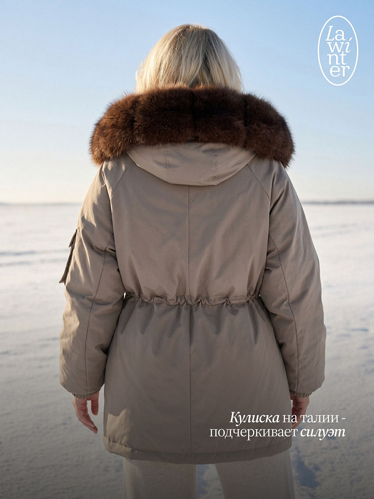 Парка женская зимняя LAWINTER, олива, модель 86849
