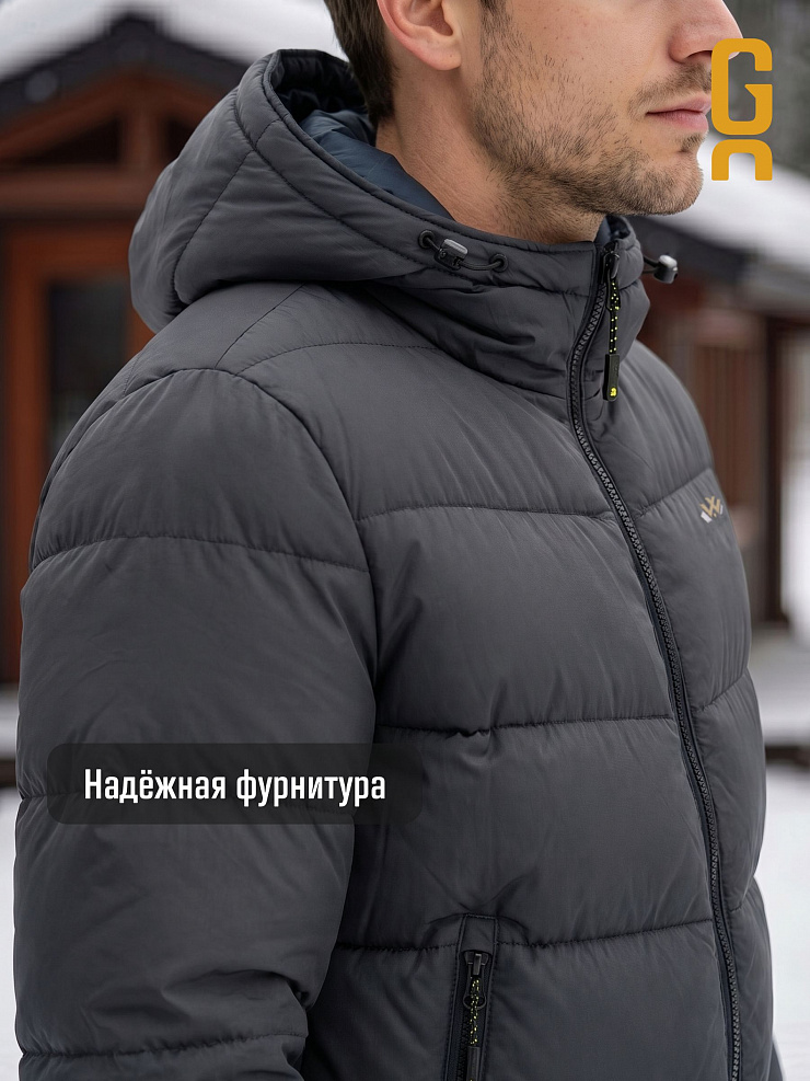 Куртка мужская зимняя GRIZMAN, темно-серая, модель 73160