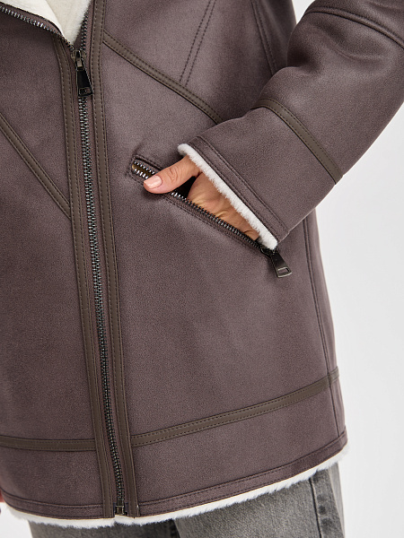 Дубленка LAWINTER  модель 35766, цвет Серый