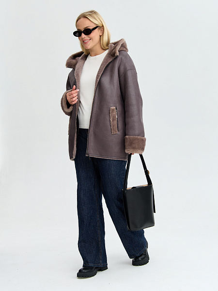 Дубленка LAWINTER  модель 35482, цвет Капучино