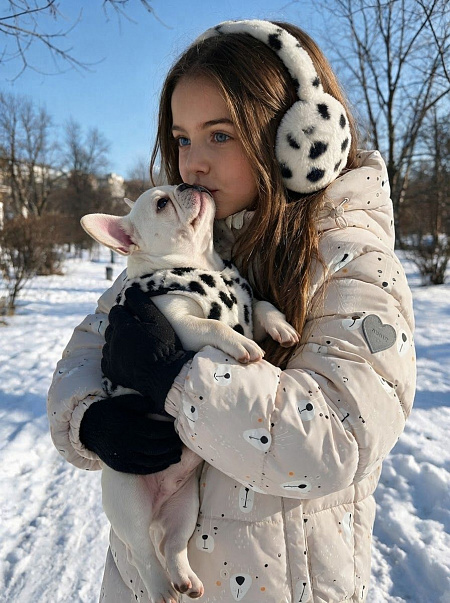 Куртка для девочки зимняя BRITT, бежевая, модель 66501