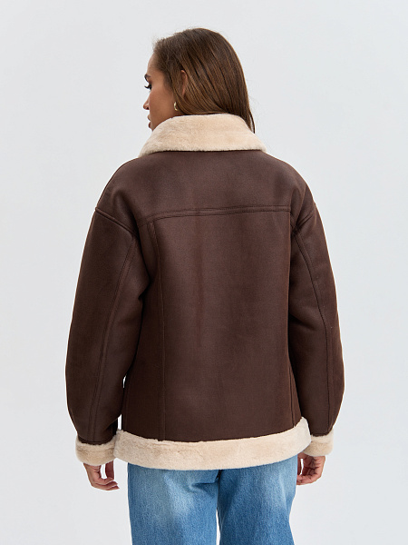 Дубленка LAWINTER  модель 35204, цвет Коричневый