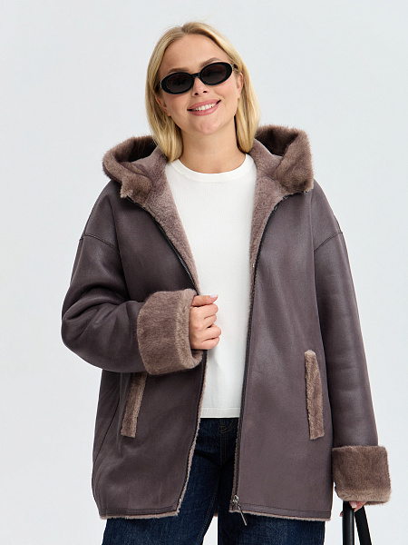 Дубленка LAWINTER  модель 35482, цвет Капучино