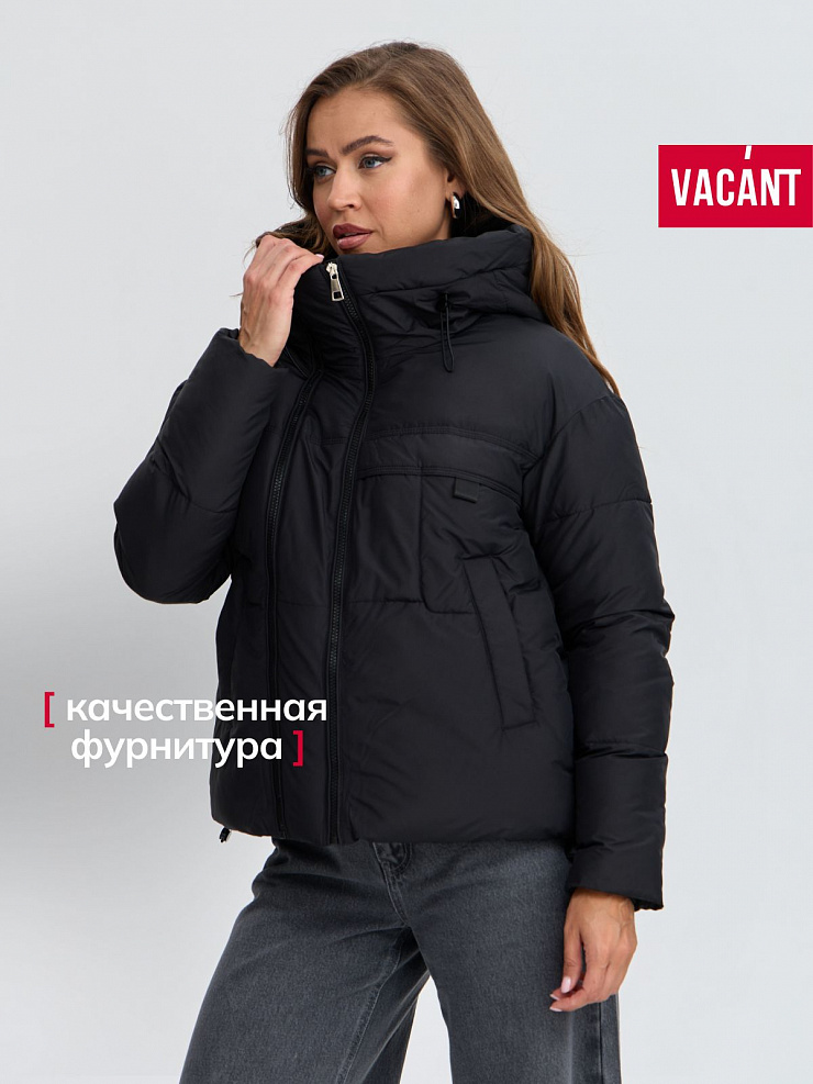 Куртка женская зимняя VACANT, черная, модель 85348