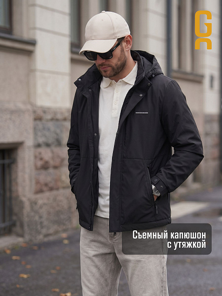 Куртка мужская демисезонная GRIZMAN, черная, модель 73529