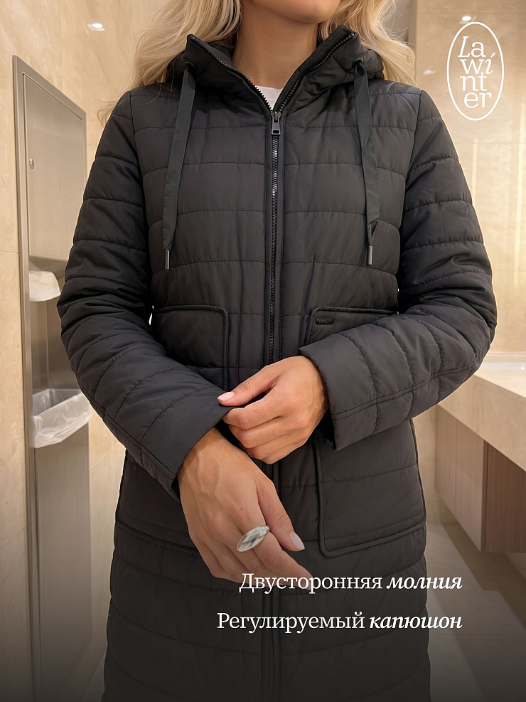 Куртка женская демисезонная LAWINTER, черная, модель 83781