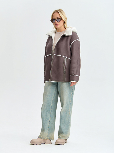 Дубленка LAWINTER  модель 35860, цвет Серый