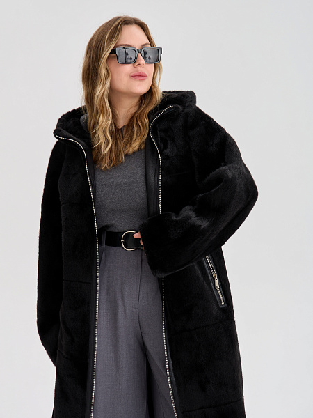 Дубленка LAWINTER  модель 35253, цвет Черный