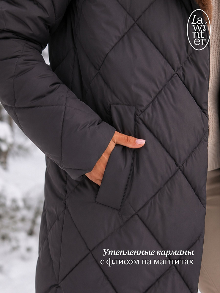 Куртка женская зимняя LAWINTER, графит, модель 85361
