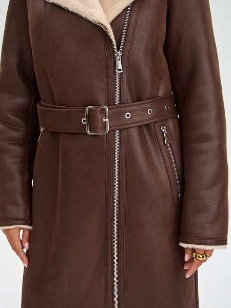 Дубленка LAWINTER  модель 34499, цвет Коричневый