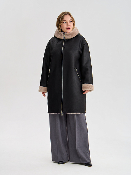 Дубленка LAWINTER  модель 35475, цвет Черный