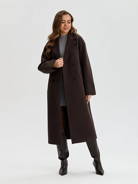 Пальто LAWINTER  модель 83891, цвет Темно-коричневый
