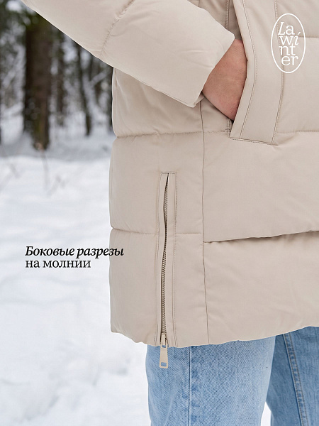 Куртка женская зимняя LAWINTER, молочная, модель 85950