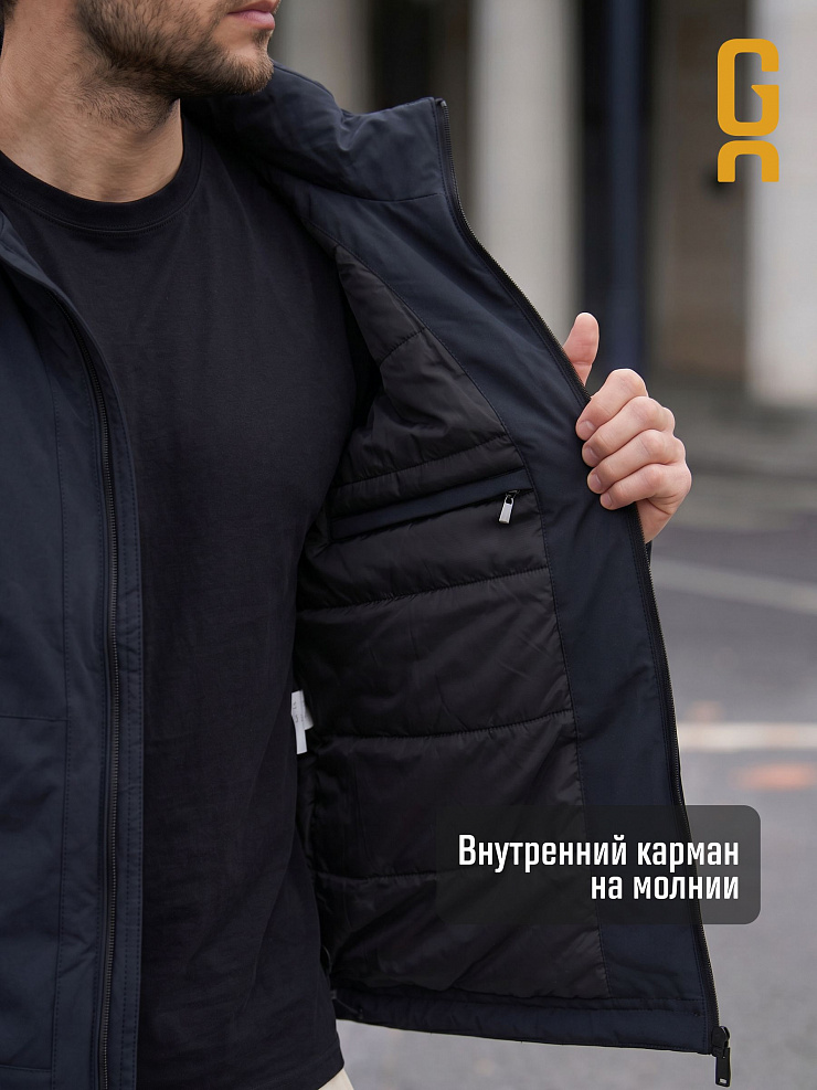 Куртка мужская демисезонная GRIZMAN, темно-синяя, модель 74966