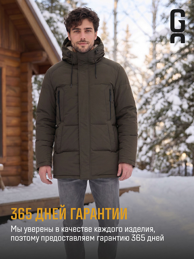 Пуховик мужской зимний GRIZMAN, хаки, модель 75192