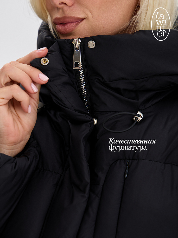 Куртка женская зимняя LAWINTER, черная, модель 84687