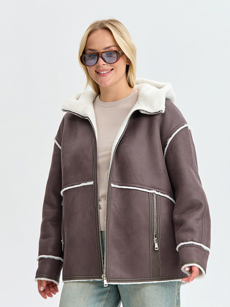 Дубленка LAWINTER  модель 35860, цвет Серый