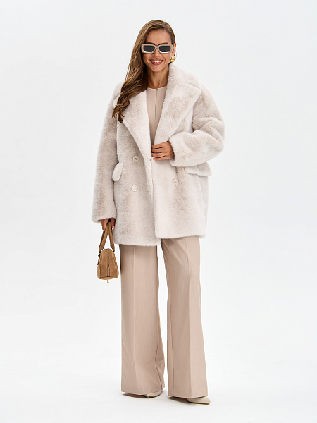 Шуба LAWINTER  модель 54243, цвет Молочный