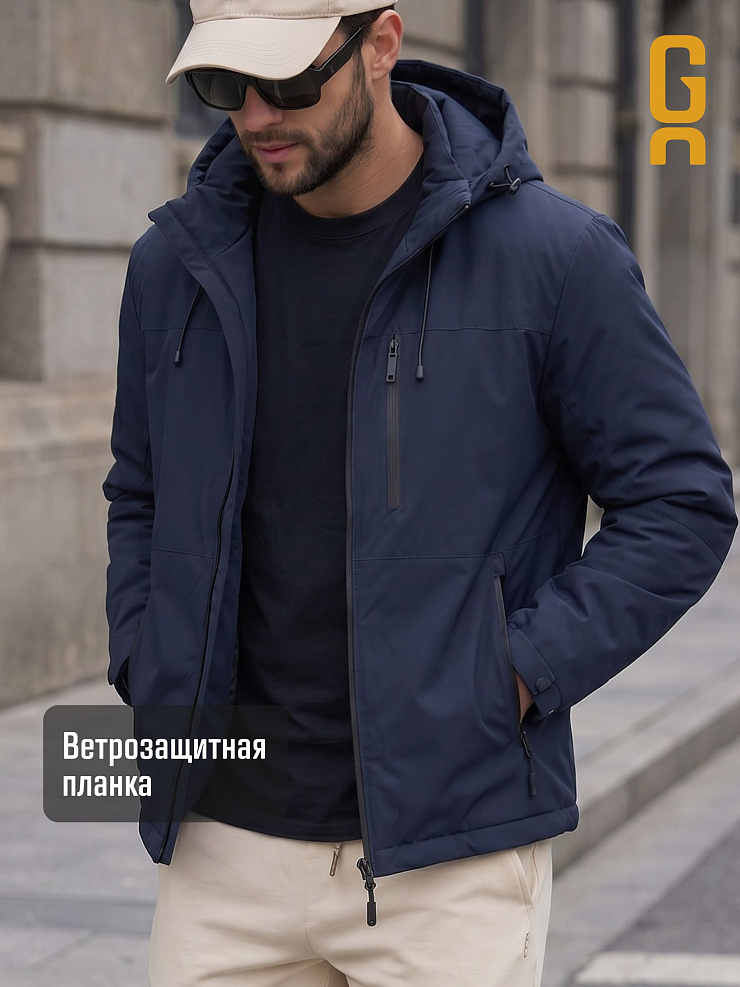 Куртка мужская демисезонная GRIZMAN, темно-синяя, модель 73802