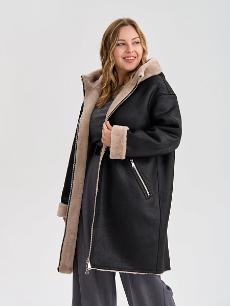 Дубленка LAWINTER  модель 35475, цвет Черный