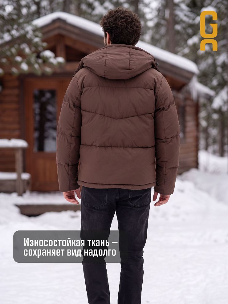 Куртка мужская зимняя GRIZMAN, коричневая, модель 76293