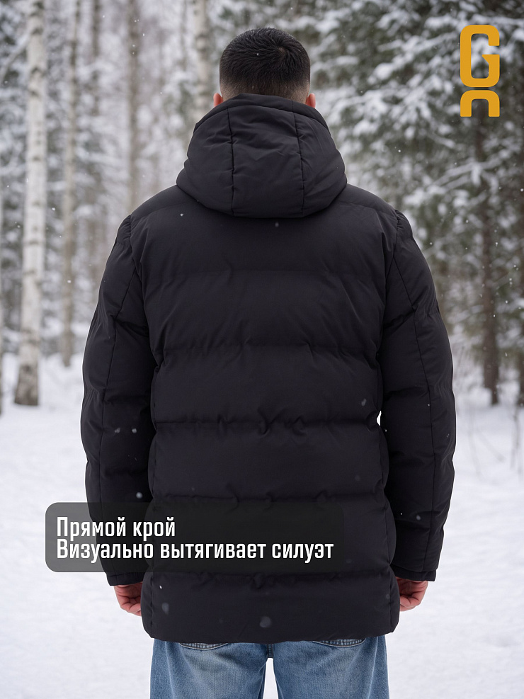 Куртка мужская зимняя GRIZMAN, черная, модель 76955