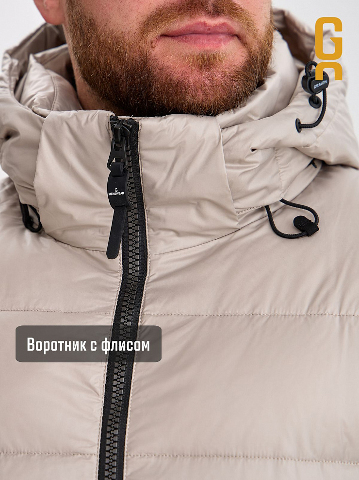 Куртка мужская зимняя GRIZMAN, бежевая, модель 73550