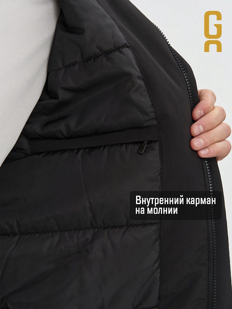 Куртка мужская демисезонная GRIZMAN, черная, модель 74744